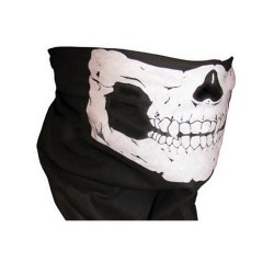 Masca protectie fata craniu, model negru cu alb, paintball, ski, motociclism, airsoft